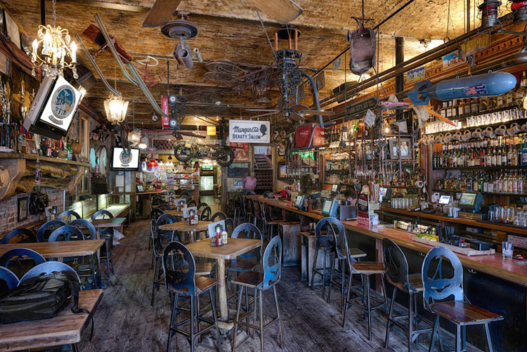Interior photo of No Name Saloon downstairs bar